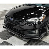 For 2020-2022 Subaru Impreza JDM CS-Style 3-PCS Painted Black Front Bumper Spoiler Lip