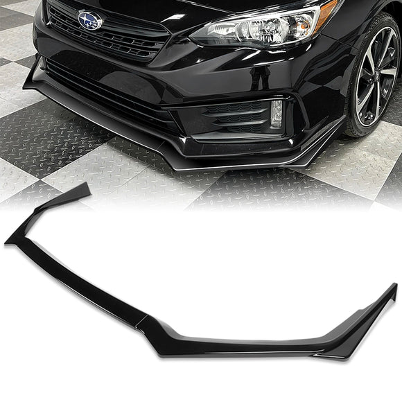 For 2020-2022 Subaru Impreza JDM CS-Style 3-PCS Painted Black Front Bumper Spoiler Lip