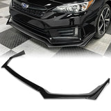 For 2020-2022 Subaru Impreza JDM CS-Style 3-PCS Painted Black Front Bumper Spoiler Lip