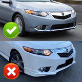 For 2011-2014 Acura TSX STP-Style 3-PCS Painted WHITE Front Bumper Spoiler Splitter Lip