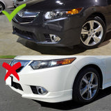 For 2011-2014 Acura TSX STP-Style 3-PCS Painted BLACK Front Bumper Spoiler Splitter Lip
