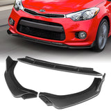 For 2014-2016 Kia Forte Koup Coupe STP-Style 3-PCS Carbon Painted Front Bumper Lip