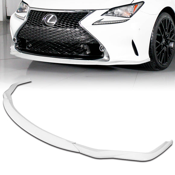 For 2015-2018 Lexus RC300 RC350 AG-Style3-PCS  Painted White Front Bumper Spoiler Lip