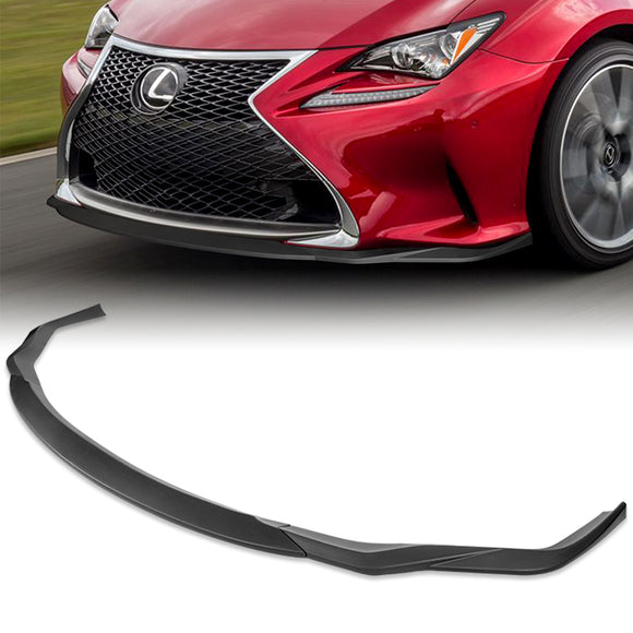 For 2015-2018 Lexus RC300 RC350 AG-Style 3-PCS Matt Black Front Bumper Spoiler Lip