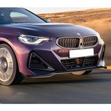 For 2022-2025 BMW 2-Series Coupe G42 M-Sport 3-PCS  Matt Black Front Bumper Spoiler Lip