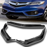 STP-Style For 2016-2018 Acura ILX Front Bumper Body Splitter Spoiler Lip 3PCS -Real Carbon Fiber