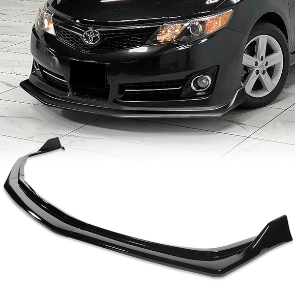 For 2012-2014 Toyota Camry SE Painted Black Front Bumper Body Splitter Spoiler Lip 3PCS