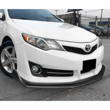 For 2012-2014 Toyota Camry SE Unpainted Matte Black Front Bumper Body Splitter Spoiler Lip 3PCS
