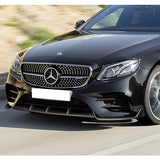 For 2017-2020 Mercedes E-Class W213 Painted Black Front Bumper Body Splitter Spoiler Lip 3PCS