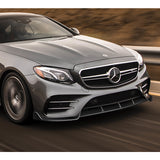 For 2017-2020 Mercedes E-Class Sport W213 Carbon Fiber Front Bumper Body Splitter Spoiler Lip 3PCS