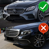 For 2017-2020 Mercedes E-Class W213 Unpainted Matte Black Front Bumper Body Splitter Spoiler Lip 3PCS
