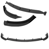 For 2017-2020 Mercedes E-Class W213 Unpainted Matte Black Front Bumper Body Splitter Spoiler Lip 3PCS