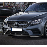 For 2017-2020 Mercedes E-Class W213 Unpainted Matte Black Front Bumper Body Splitter Spoiler Lip 3PCS