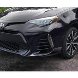For 2017-2019 Toyota Corolla SE XSE Painted Black Front Bumper Body Splitter Spoiler Lip 3PCS