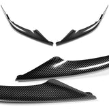 For 2017-2019 Toyota Corolla SE XSE Carbon Look Front Bumper Body Splitter Spoiler Lip 3PCS