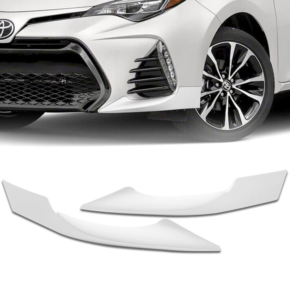 For 2017-2019 Toyota Corolla SE XSE Painted White Front Bumper Body Splitter Spoiler Lip 3PCS