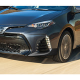 For 2017-2019 Toyota Corolla SE XSE Unpainted Matte Black Front Bumper Body Splitter Spoiler Lip 3PCS