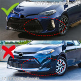 For 2017-2019 Toyota Corolla SE XSE Painted White Front Bumper Body Splitter Spoiler Lip 3PCS