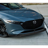 For 2019-2024 Mazda 3 Hatchback 5DR MS-Style Carbon Look Front Bumper Body Splitter Spoiler Lip 3PCS