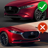 For 2019-2024 Mazda 3 Hatchback 5DR MS-Style Painted Black Front Bumper Body Splitter Spoiler Lip 3PCS