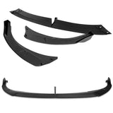 For 2019-2024 Mazda 3 Hatchback 5DR MS-Style Unpainted Matte Black Front Bumper Body Splitter Spoiler Lip 3PCS