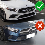For 2019-2023 Mercedes-Benz A-Class AMG W177 Painted Black Front Bumper Body Splitter Spoiler Lip 3PCS