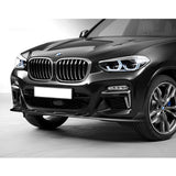 For 2018-2021 BMW X3 X4 G01 G02 M-Sport Painted Black Front Bumper Body Splitter Spoiler Lip 3PCS