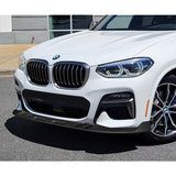For 2018-2021 BMW X3 X4 G01 G02 M-Sport Carbon Look Front Bumper Body Splitter Spoiler Lip 3PCS