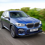 Sport-Style For 2018 - 2021 BMW X3 X4 G01 G02 M-Sport Front Bumper Body Splitter Spoiler Lip 3PCS -Real Carbon Fiber