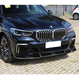 For 2019-2023 BMW X5 G05 M-Sport Painted Black Front Bumper Body Splitter Spoiler Lip 3PCS
