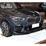 For 2019-2023 BMW X5 G05 M-Sport Carbon Look Front Bumper Body Splitter Spoiler Lip 3PCS