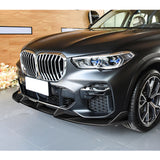 For 2019 - 2023 BMW X5 G05 M-Sport Front Bumper Lip Spoiler Splitter -Real Carbon Fiber