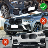 For 2019-2023 BMW X5 G05 M-Sport Unpainted Matte Black Front Bumper Body Splitter Spoiler Lip 3PCS
