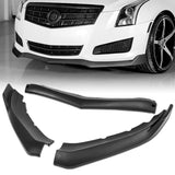 For 2013-2014 Cadillac ATS GT-Style Matte Black Front Bumper Body Splitter Spoiler Lip 3PCS