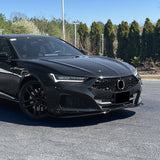TS-Style For 2021 - 2025 Acura TLX Front Bumper Splitter Spoiler Lip 2-PCS -Painted Black
