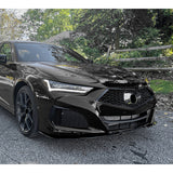TS-Style For 2021 - 2025 Acura TLX Front Bumper Splitter Spoiler Lip 2-PCS -Painted Black