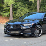 TS-Style For 2021 - 2025 Acura TLX Front Bumper Splitter Spoiler Lip 2-PCS -Painted Black