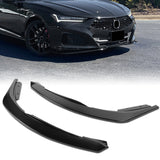 TS-Style For 2021 - 2025 Acura TLX Front Bumper Splitter Spoiler Lip 2-PCS -Painted Black