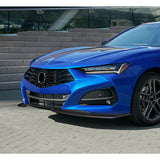 TS-Style For 2021 - 2025 Acura TLX Front Bumper Splitter Spoiler Lip 2-PCS -Carbon Fiber Look