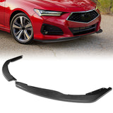 TS-Style For 2021 - 2025 Acura TLX Front Bumper Splitter Spoiler Lip 2-PCS -Carbon Fiber Look