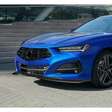 TS-Style For 2021 - 2025 Acura TLX Front Bumper Splitter Spoiler Lip 2-PCS -Unpainted Matte Black