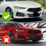 TS-Style For 2021 - 2025 Acura TLX Front Bumper Splitter Spoiler Lip 2-PCS -Unpainted Matte Black