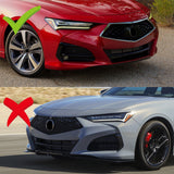 TS-Style For 2021 - 2025 Acura TLX Front Bumper Splitter Spoiler Lip 2-PCS -Carbon Fiber Look