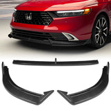 For 2023-2024 Honda Accord Carbon Look Front Bumper Body Splitter Spoiler Lip 3PCS