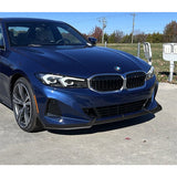 For 2023-2025 BMW 3-Series G20 Base GT-Style Carbon Look Front Bumper Body Splitter Spoiler Lip 3PCS