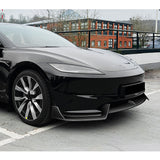 For 2024-2025 Tesla Model 3 Sedan Painted Black Front Bumper Body Splitter Spoiler Lip 3PCS
