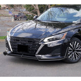 For 2023 - 2025 Nissan Altima Front Lower Bumper Splitter Spoiler Lip 5PCS -Painted Black