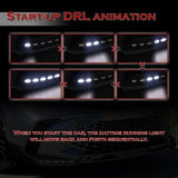 For 2025 - 2026 Toyota Camry SE XSE Front Bumper Splitter Spoiler Lip 3PCS With LED Sequential Running Lights -Painted Black