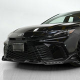 For 2025 - 2026 Toyota Camry SE XSE Front Bumper Splitter Spoiler Lip 3PCS With LED Sequential Running Lights -Carbon Fiber Look
