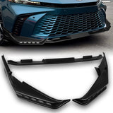 For 2025 - 2026 Toyota Camry SE XSE Front Bumper Splitter Spoiler Lip 3PCS With LED Sequential Running Lights -Unpainted Matte Black